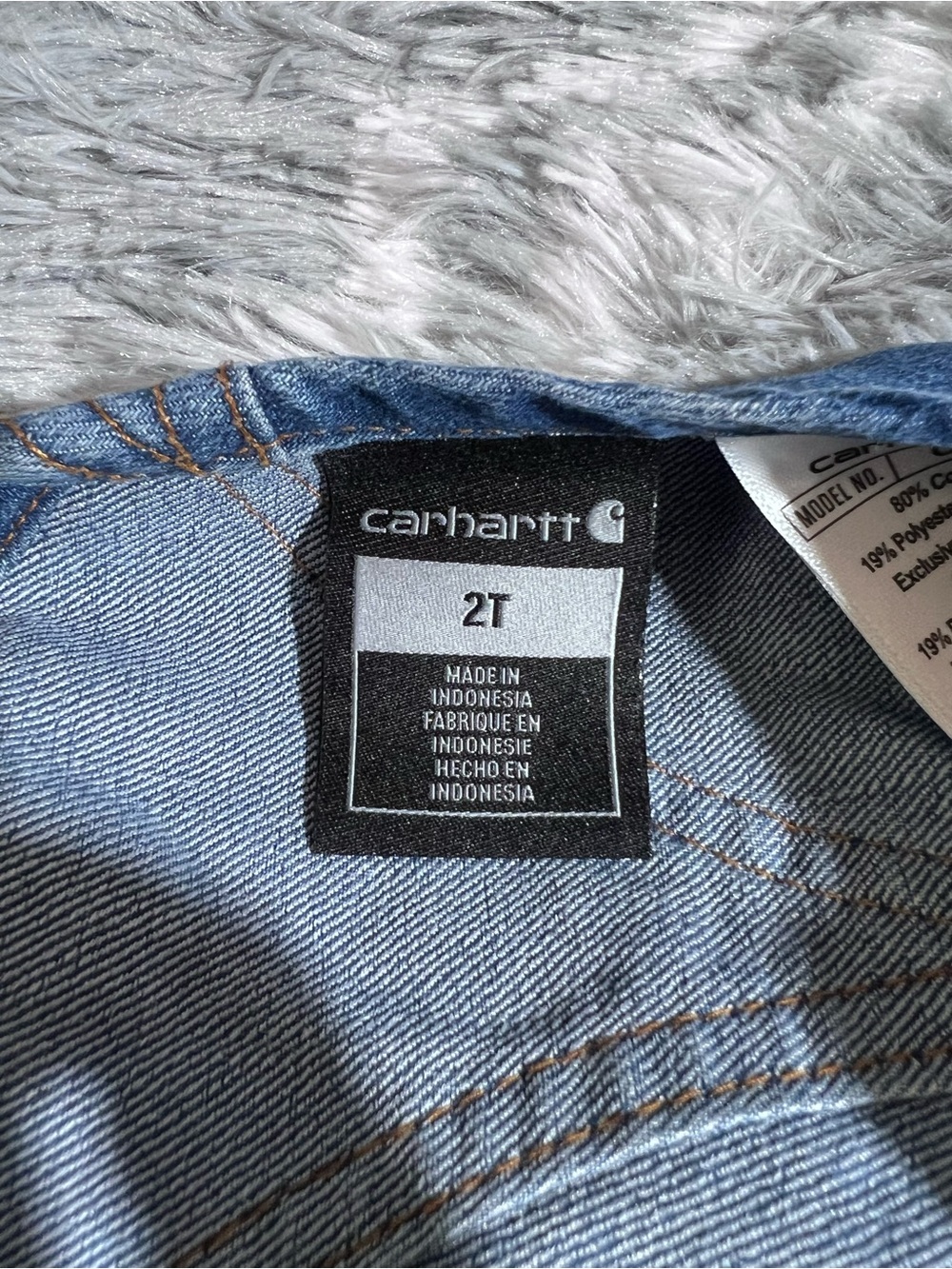Carhartt Blue Denim short overalls - Picture 6 of 6
